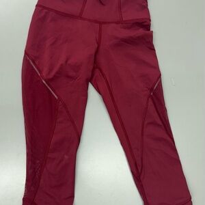 Lululemon Red Capri Leggings